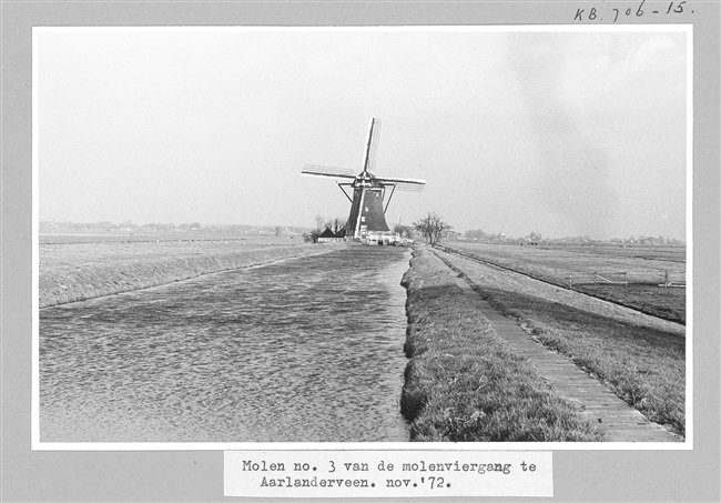 Molen nr. 3 aan de Kortsteekterweg 24 in Alphen, 1972