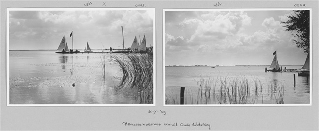 Het Braassemermeer gezien vanuit Oude Wetering, 1949