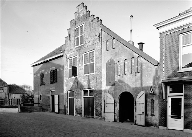 Oude gevels van de vestingstad Brielle of Den Briel.