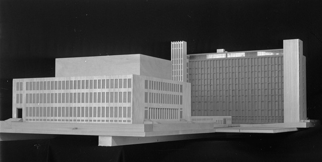 Maquette provinciehuis Zuid-Holland in Den Haag, 1964