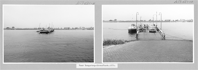 Het veer Bergstoep tussen Bergambacht en Streefkerk, 1972