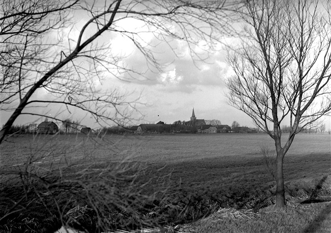 Dorpje 't Woudt midden in de polder, 1960