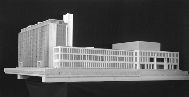 Maquette provinciehuis Zuid-Holland in Den Haag, 1964