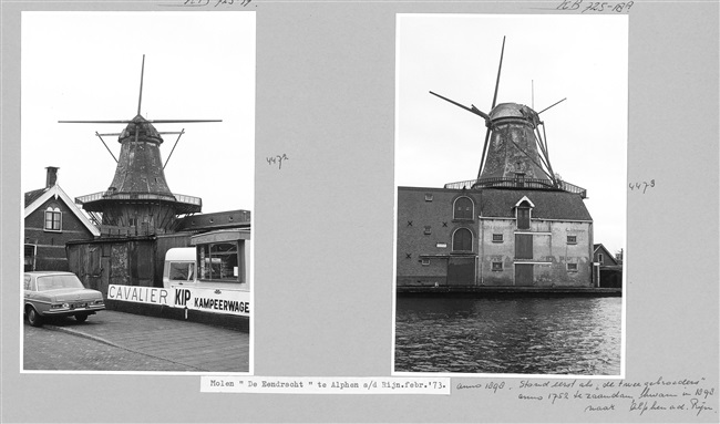 Molen De Eendracht in Alphen aan den Rijn, 1973