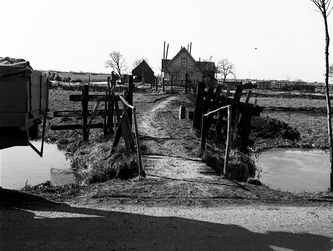 Een boerderij aan de weg tussen Gouda en Stolwijk.