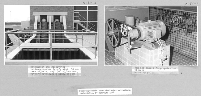 Rioolwaterzuiveringsinstallatie in Noordwijkerhout, 1968