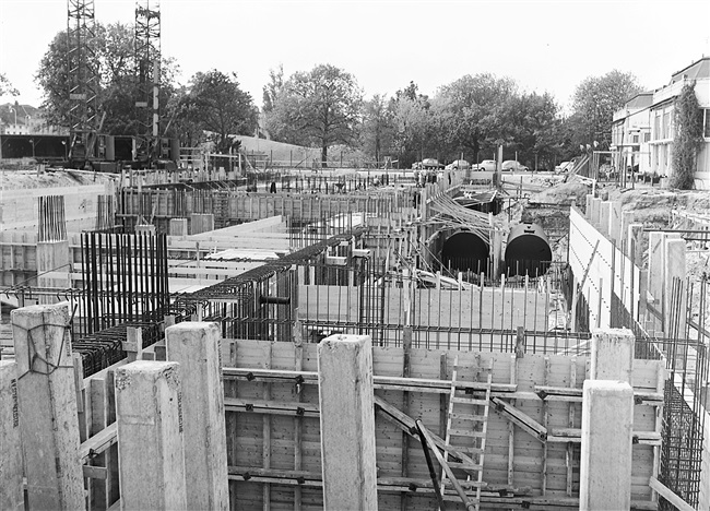 Bouw van kelder provinciehuis in Den Haag, 1959