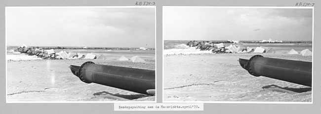 Zandopspuiting aan de Maasvlakte Rotterdam, 1972