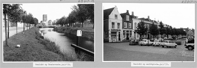 Zuidzijde Haven en Markt in Goedereede, 1972