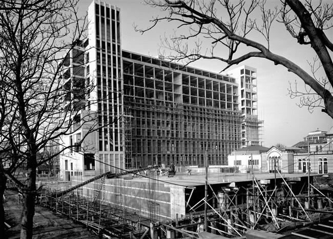 Bouw provinciehuis van Zuid-Holland in Den Haag, 1962
