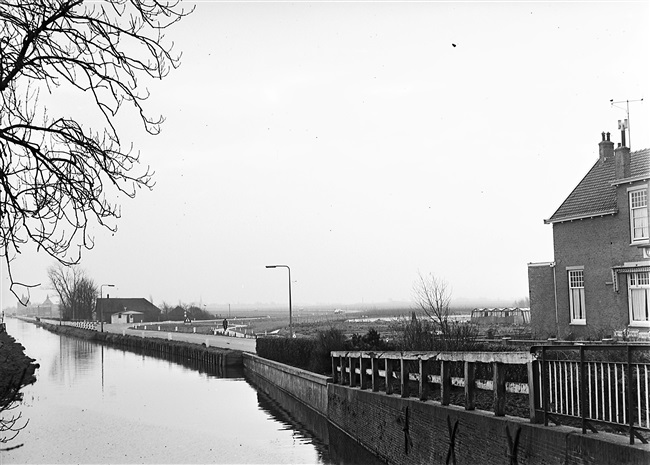 Oude situatie bij oude Lammebrug in Leiden, 1959