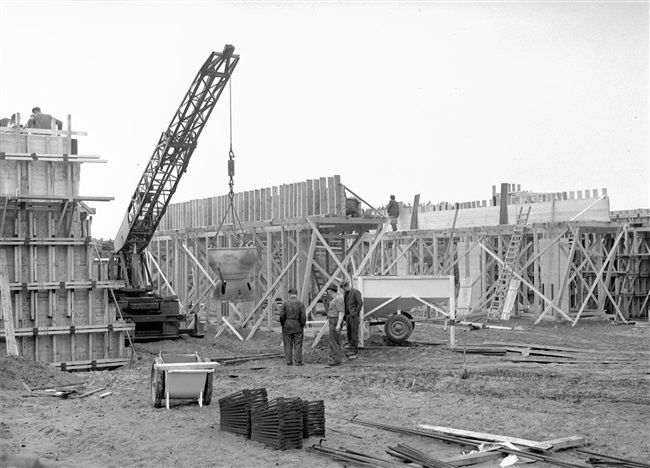 Bouw van een viaduct