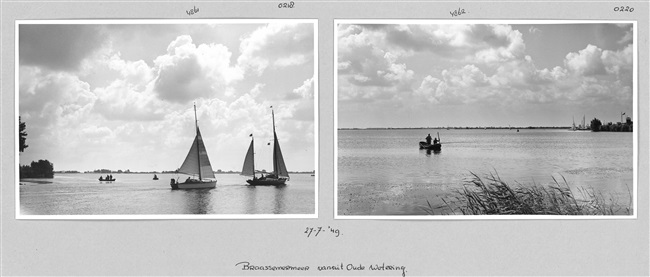 Zeilboten op het Braassemermeer bij Oude Wetering, 1949