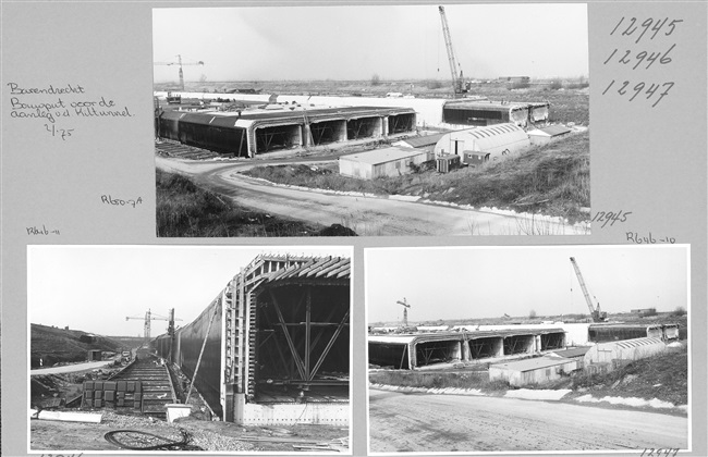 Bouw Kiltunnel tussen 's-Gravendeel en Dordrecht, 1975