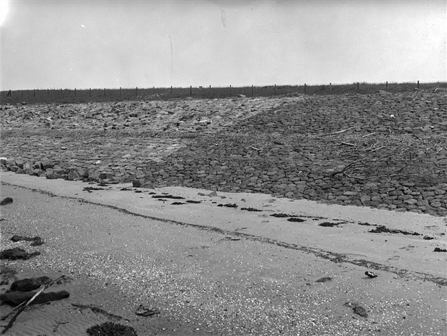 Rijkswaterstaat heeft in 1950 de Brielse Maas met deze dijk afgedamd. Vanaf die tijd is de Brielse Maas, beter bekend als het Brielse Meer, een binnenwater.