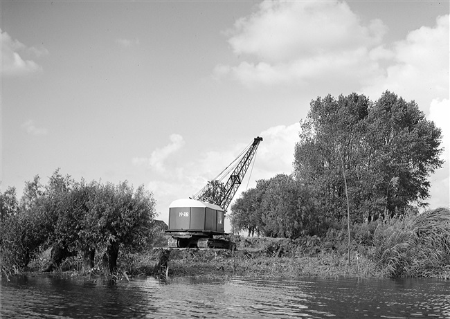 Situatie vissershaventje voor het dempen