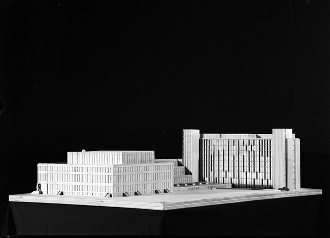 Maquette provinciehuis Zuid-Holland in Den Haag, 1954