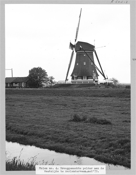 De Putmolen aan de Kerkvaartsweg in Aarlanderveen, 1972