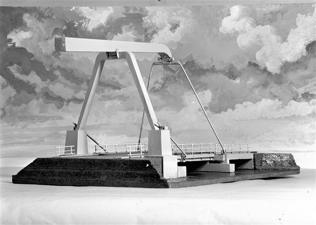 Model van de Hoekse Aarbrug in Ter Aar, 1961