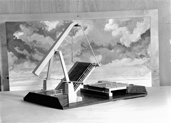 Model van de Hoekse Aarbrug in Ter Aar, 1961