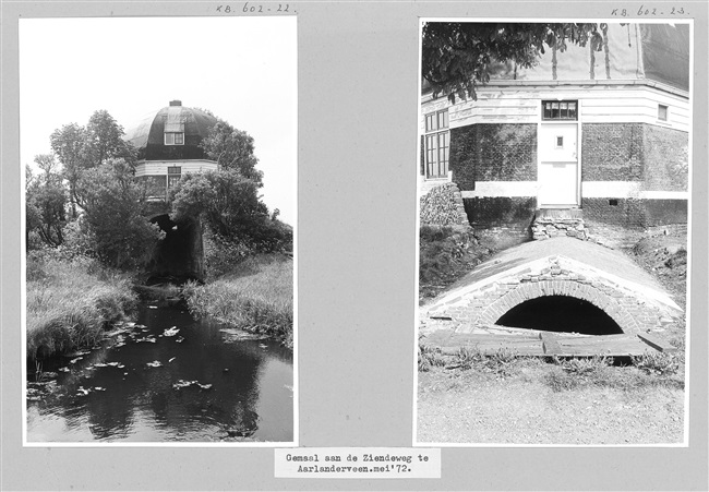 Gemaal aan de Ziendeweg in Aarlanderveen, 1972