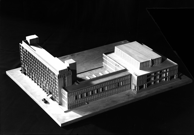 Maquette provinciehuis Zuid-Holland in Den Haag, 1954