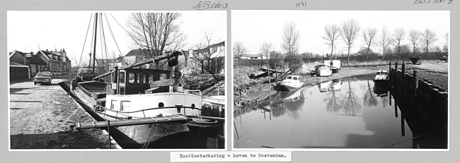 Hoofdwaterkering en haven in Oostendam, 1970