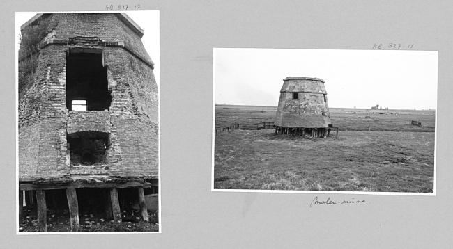 Ruïne molen Kleine Droogmakerij in Hazerswoude-Dorp, 1973