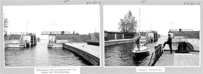 Sluis aan het Havenhoofd in Middelharnis, 1972