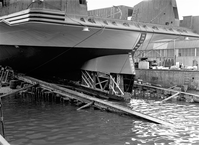 Tewaterlating veerpont De Hoorn, 1961