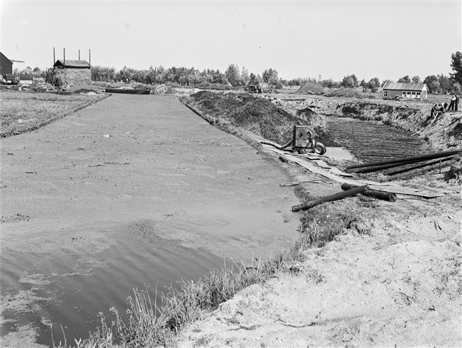 Aanleg Schoonhovenseweg/N207 bij 't Beijersche, 1950