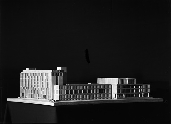 Maquette provinciehuis Zuid-Holland in Den Haag, 1954