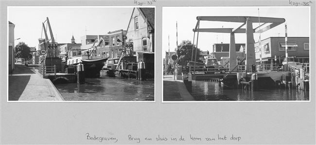 Sluis en Rijnbrug over de Oude Rijn in Bodegraven, 1969