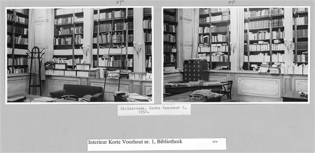 Bibliotheek van het provinciehuis in Den Haag, 1952