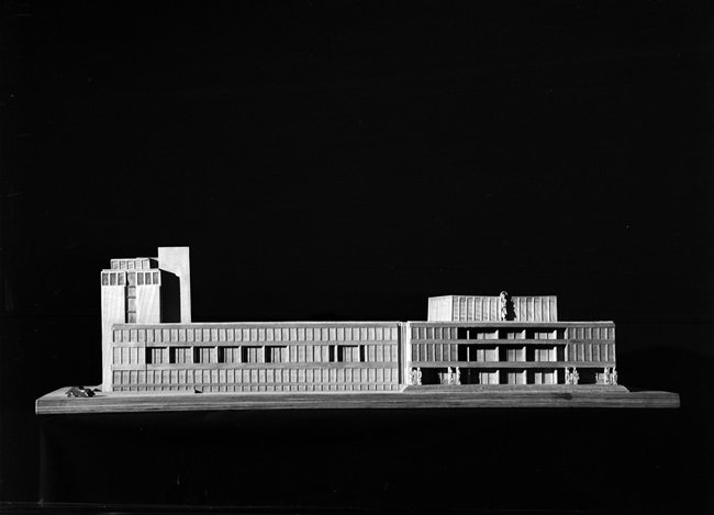 Maquette provinciehuis Zuid-Holland in Den Haag, 1954