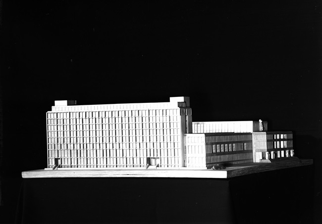 Maquette provinciehuis Zuid-Holland in Den Haag, 1954