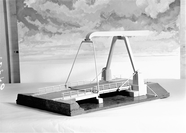 Model van de Hoekse Aarbrug in Ter Aar, 1961