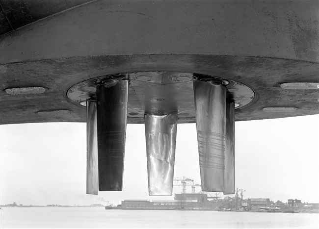 Voith Schneider Propeller (VSP) van veerpont De Hoorn, 1962