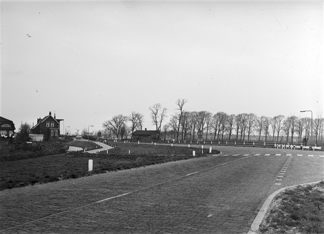 Situatie bij oude Lammebrug in Leiden, 1959