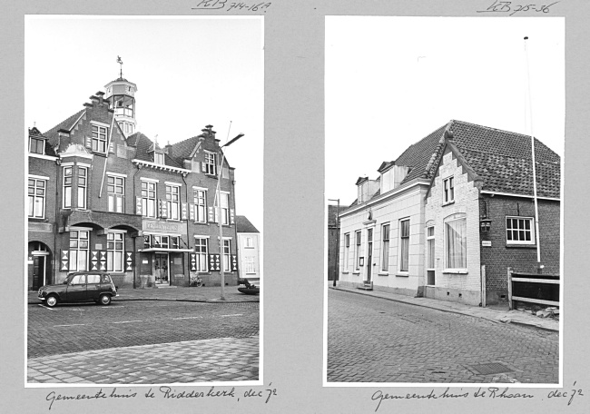 Gemeentehuis in Ridderkerk en in Rhoon, 1972