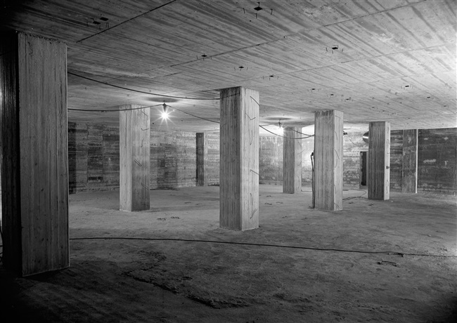 Bouw van kelder provinciehuis in Den Haag, 1960