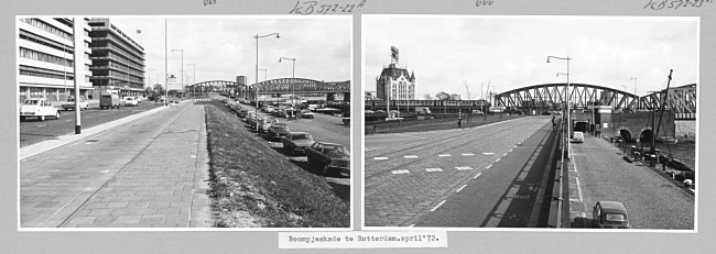 Boompjeskade in Rotterdam, 1972