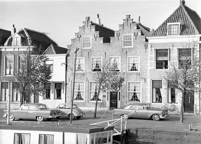 Oude gevels van de vestingstad Brielle of Den Briel.