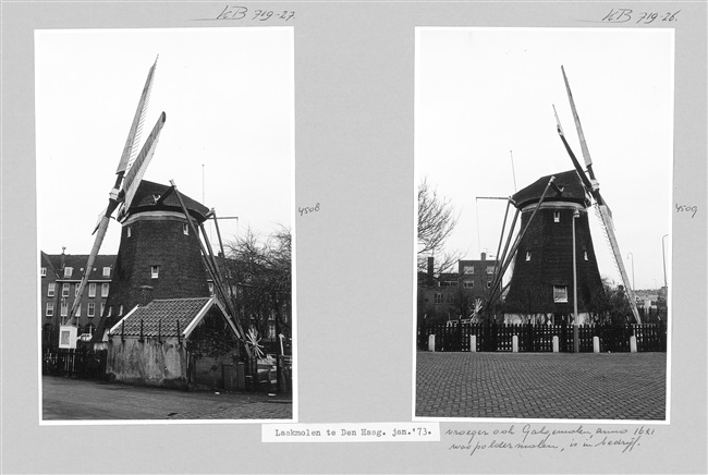 Laakmolen/Galgemolen aan de Trekweg 102 in Den Haag, 1973